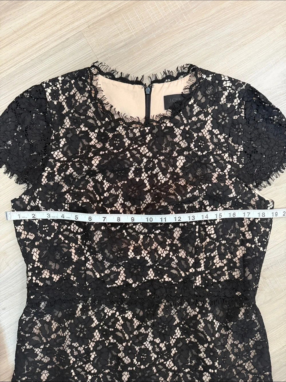 J. Crew Collection Black Lace Fit and Flare Mini Dress.  Sz 12